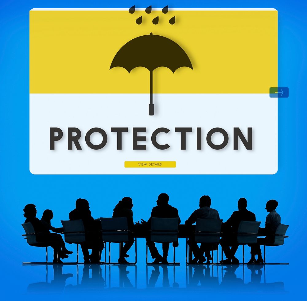 Umbrella Rain Protection Graphic Concept