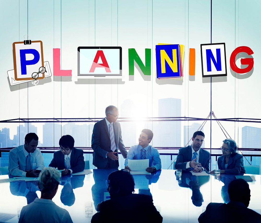 Planning Colorful Word Plan Strategy Business Concept