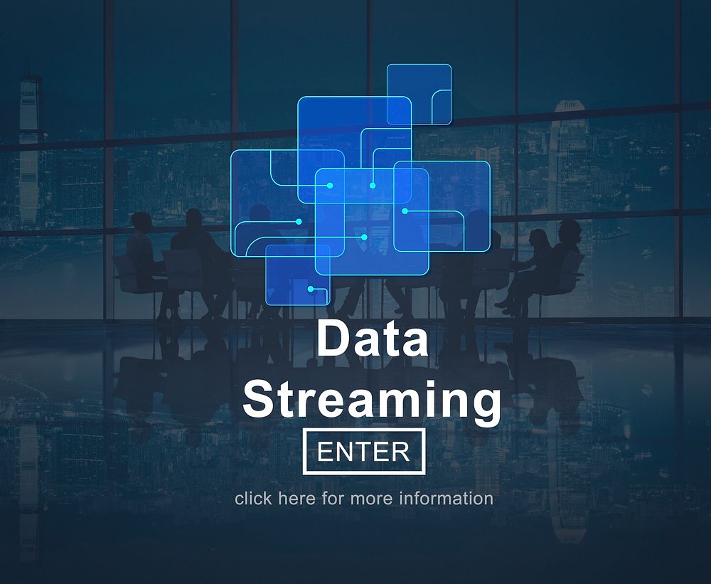 Data Streaming Online Technology Website Concept