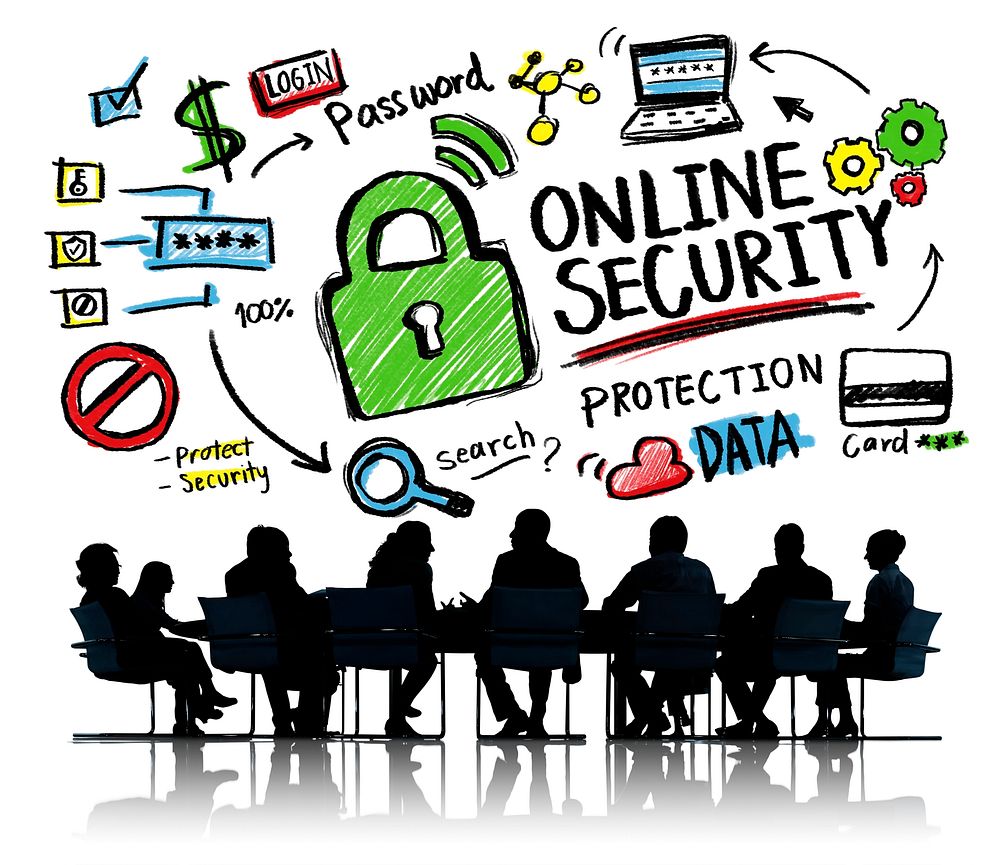 Online Security Protection Internet Safety Business Meeting Concept
