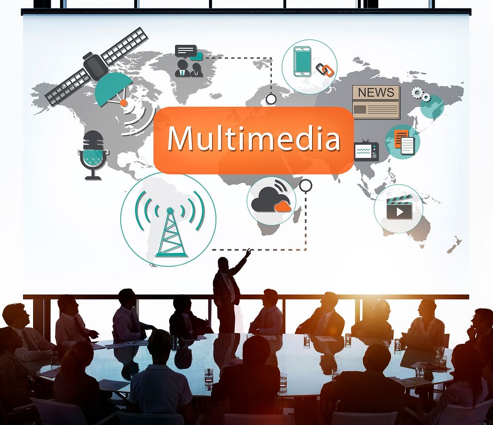 Multimedia Communication Audio Animation Concept