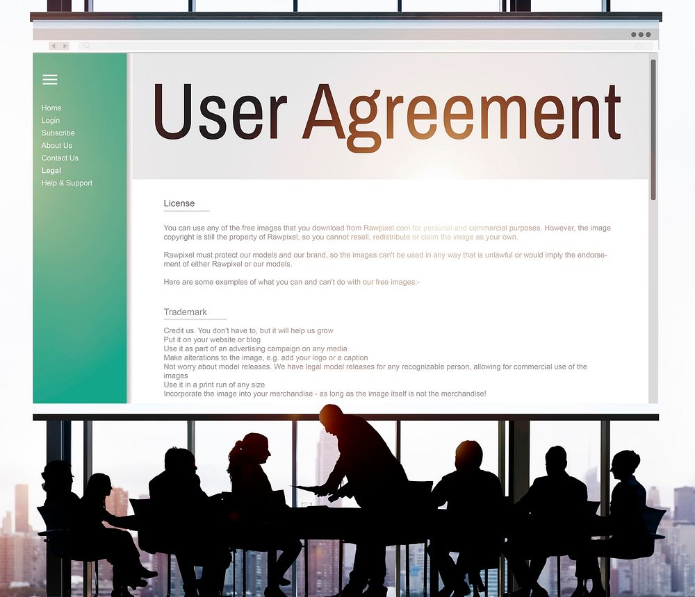 Users Agreement Terms and Conditions Rule Policy Regulation Concept