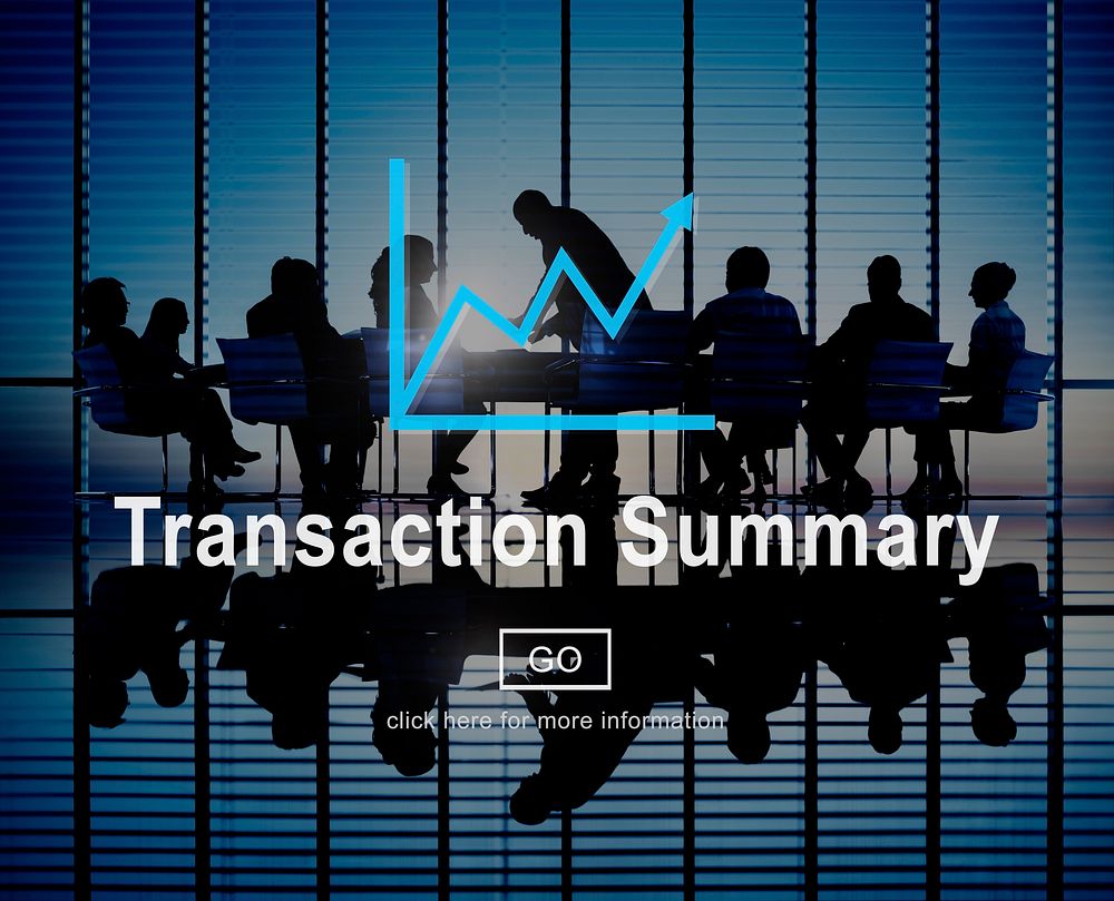 Transaction Summary Accounting Financial Taxation Concept