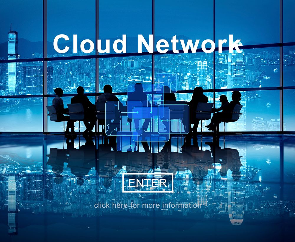 Cloud Network Digital Information Storage Concept