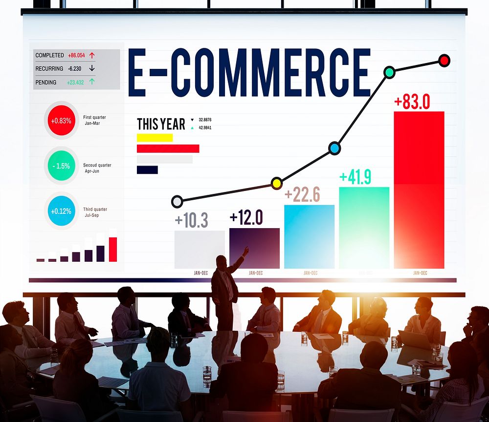 E-commerce Digital Marketing Connection Internet Concept