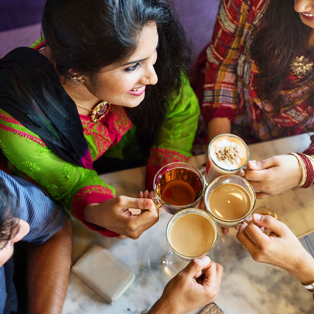 Indian Ethnicity Drinking Cafe Break Coffee Tea Concept