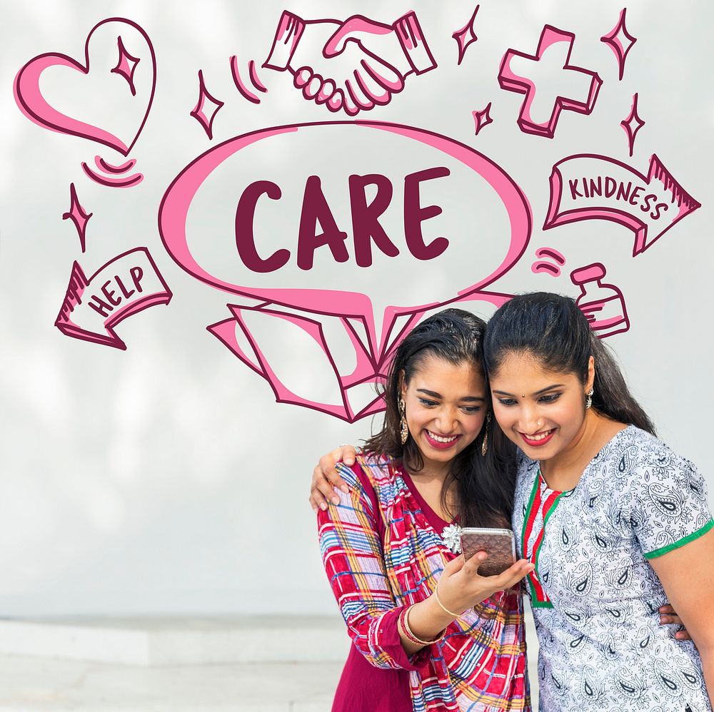 Care Medicine Help Kindness Icons Concept