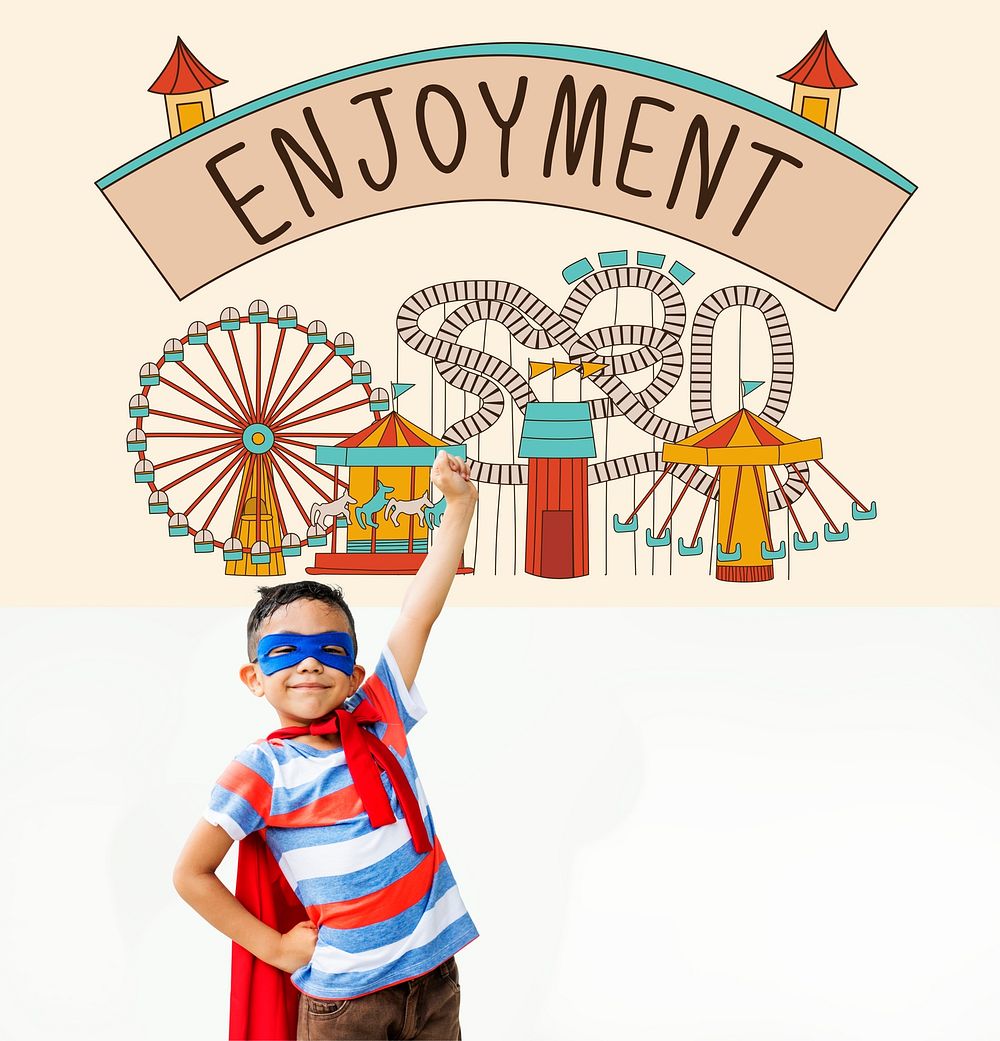 Kids Enjoyment Happiness Fun Graphic Concept