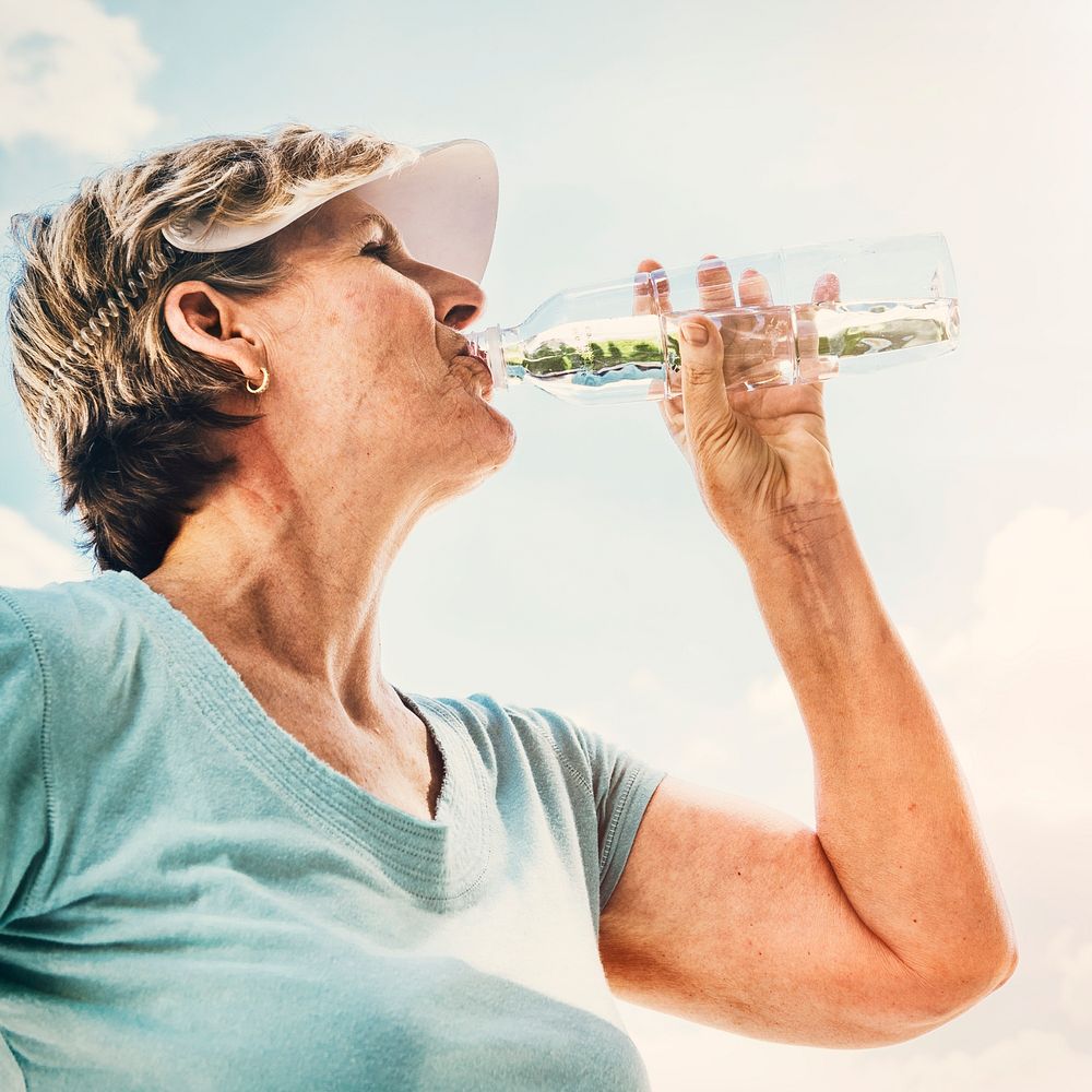 Water Thirsty Refreshment Beverage Drink Senior Concept