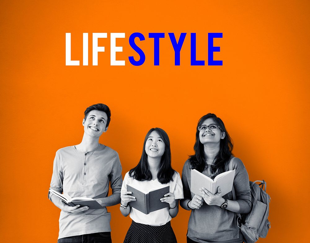 Lifestyle word with teenager concept