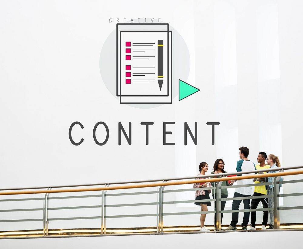 Content Blogging Social Media Networking Concept