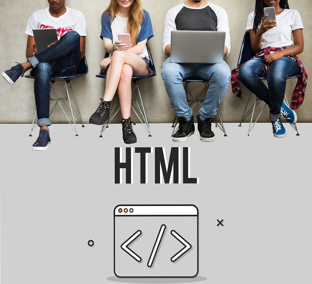 Programmer Coding HTML Script Concept