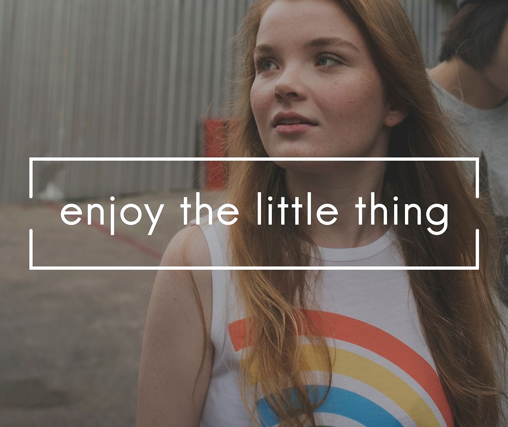 Enjoy Little Thing Vintage Vector Graphic Concept