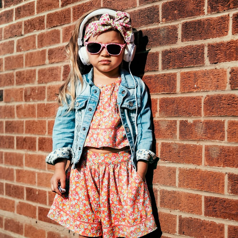 Fashionista Girl Child Adorable Cute Concept