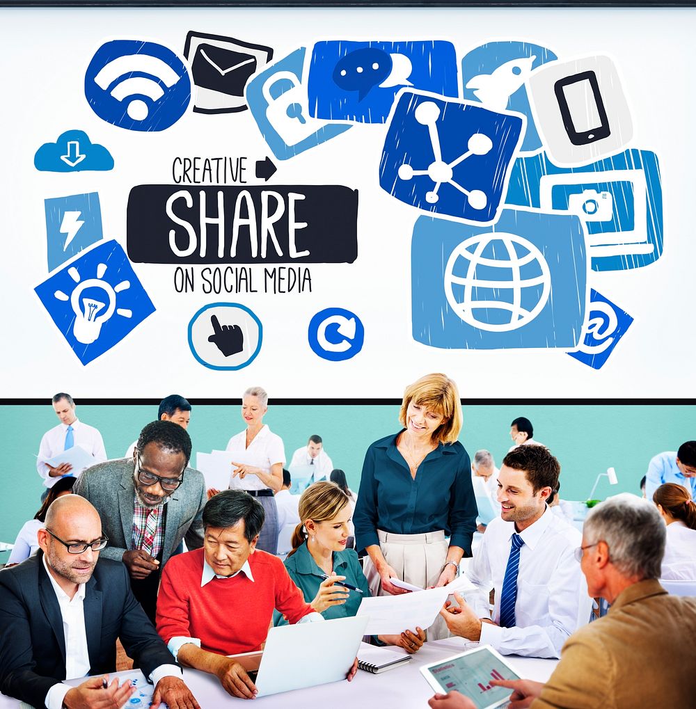 Creative Share Social Media Social Network Internet Online Concept