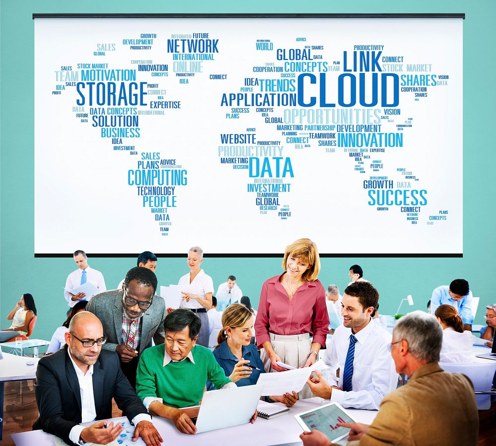 Link Cloud Computing Technology Data Information Concept