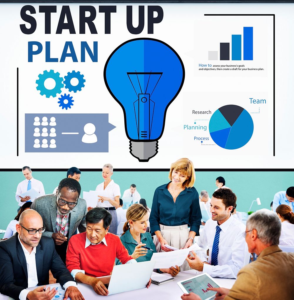 Startup Goals Growth Success Plan Business Concept