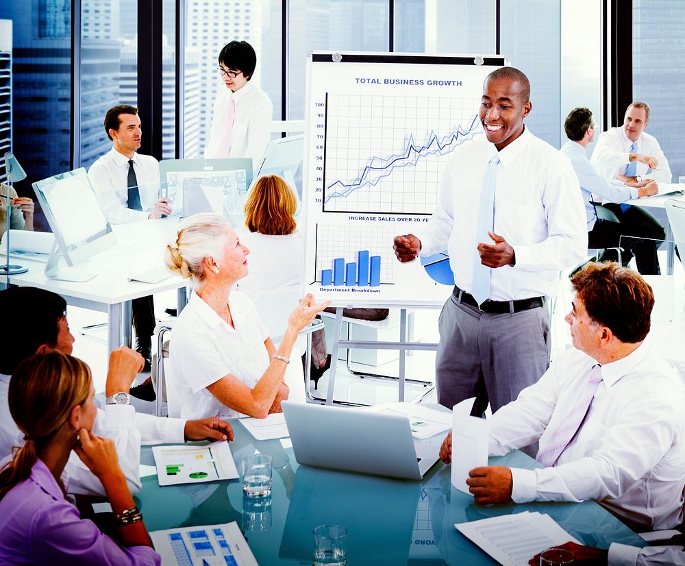 Business Presentation Collaboration Colleagues Concept