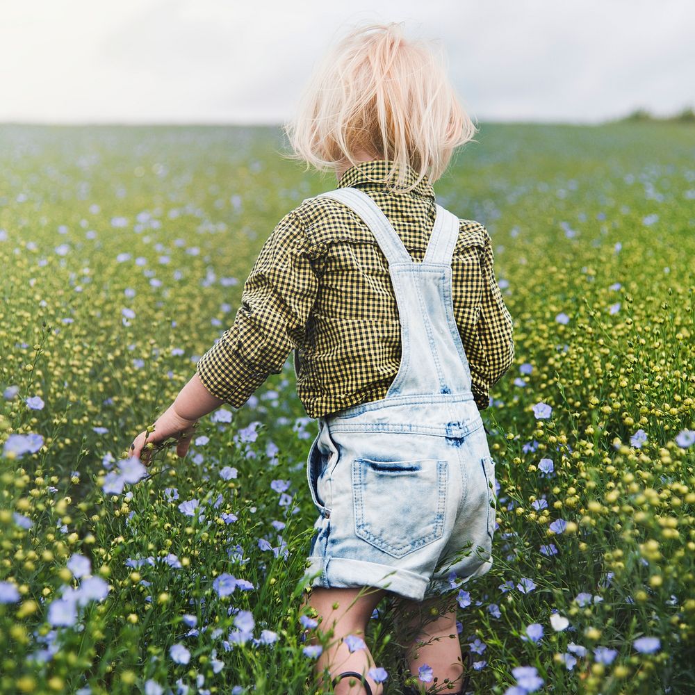 Kid in the garden