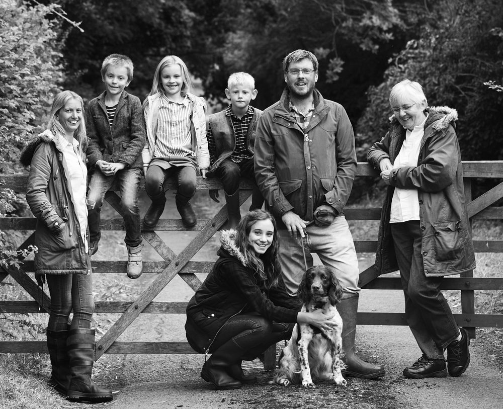 Happy family in the park