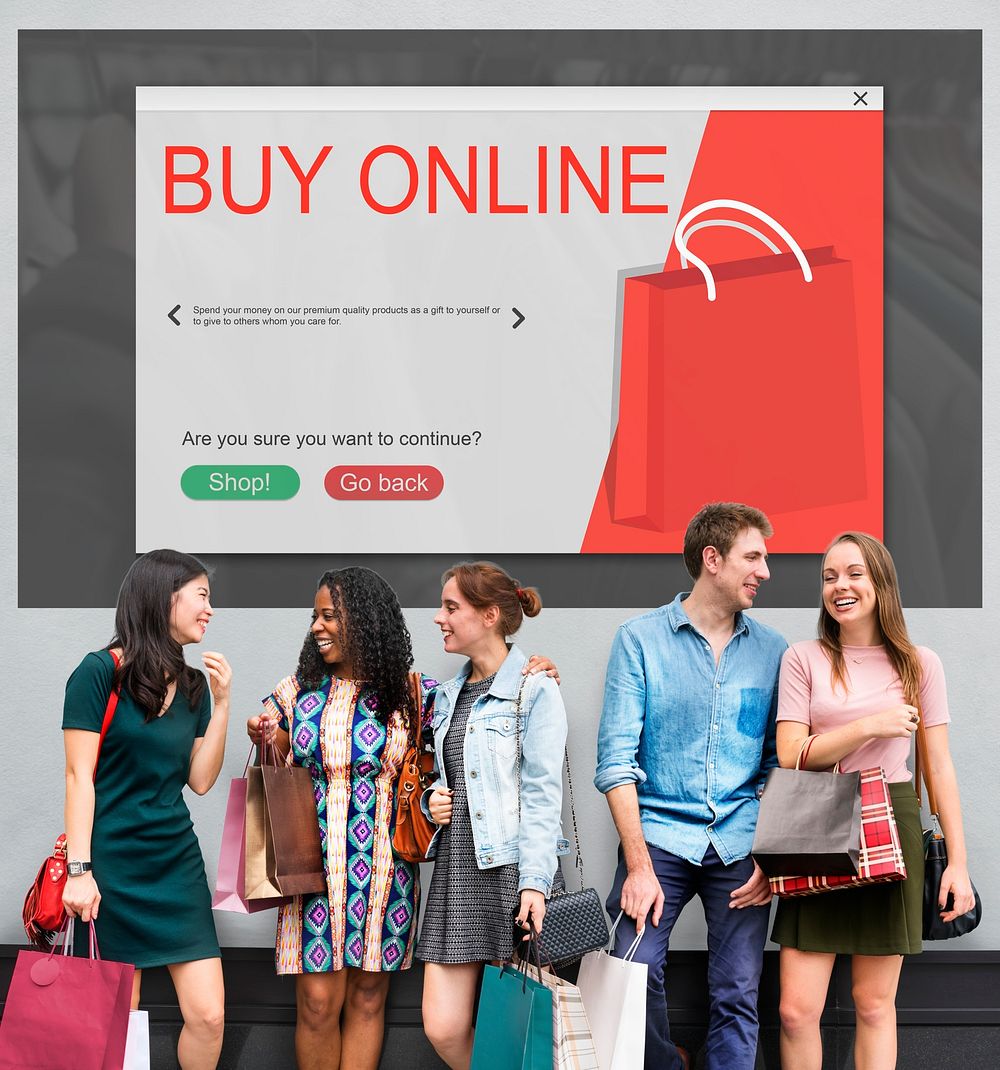 Online Shopping Cart E-Commers Concept
