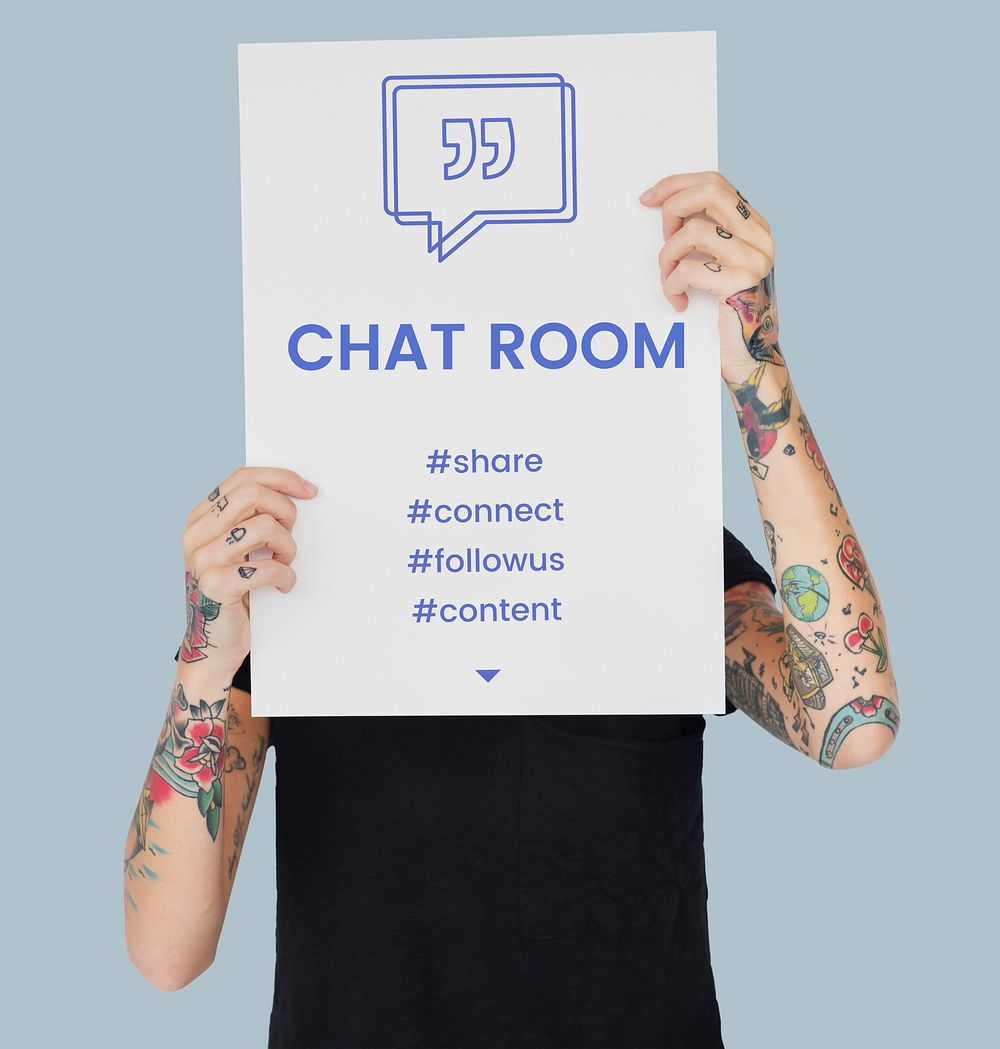 Chat Room Speech Bubble with Quotation Mark