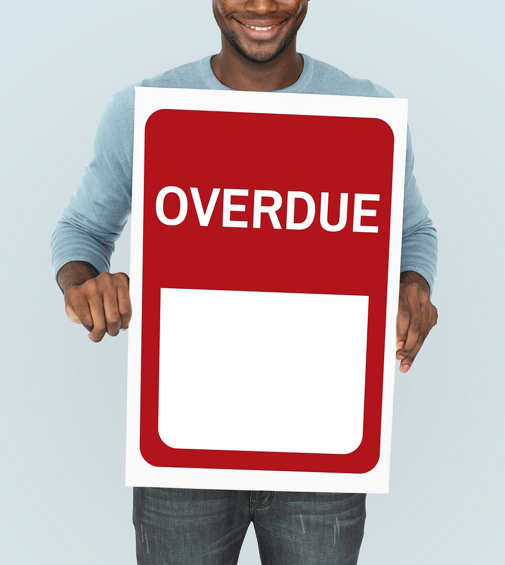 Overdue Late Delayed Warning Banner Graphic