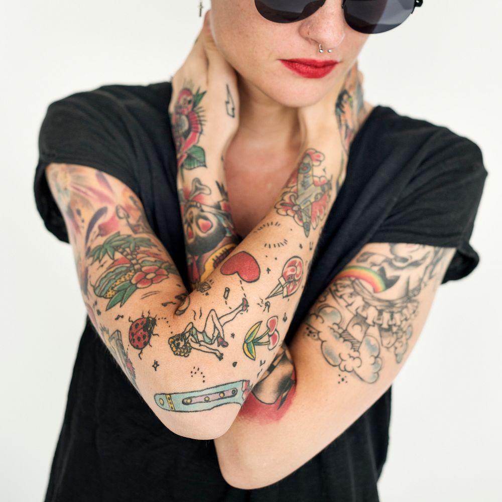 Tattoo Woman Style Glamour Alternative Lifestyle Concept