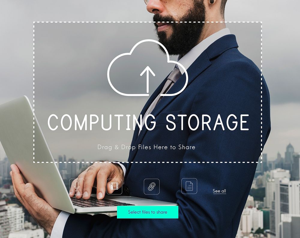 People Using Technology Digital Device with Cloud Computing Icon Graphic