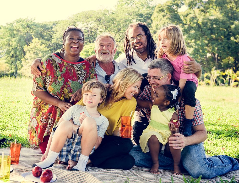 Family Picnic Outdoors Togetherness Relaxation Concept