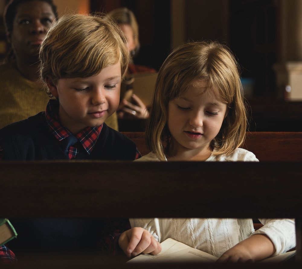 Children inside the church