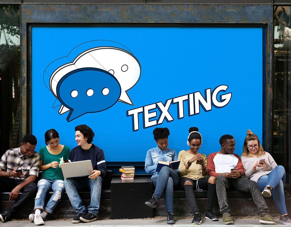 People Chat Bubble Message Social Media Graphic