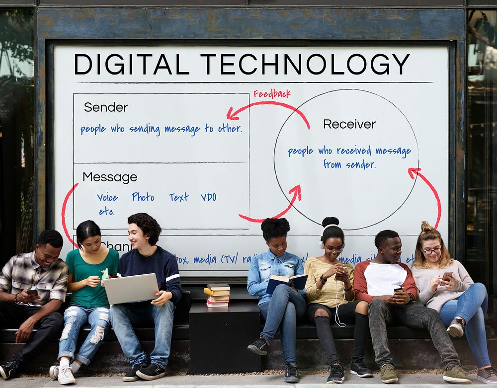 Digital Technology Online Communication Concept