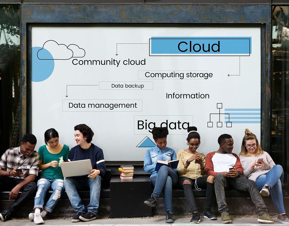 Illustration of cloud computing data management