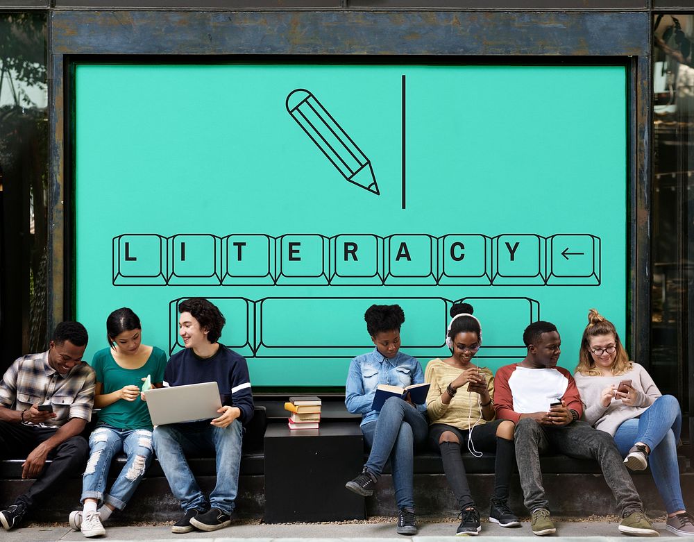 Illustration of insight education keyboard typing