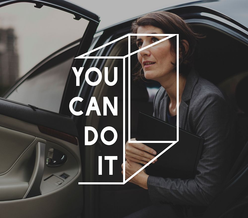 You Can Do It Life Motivation Word Graphic