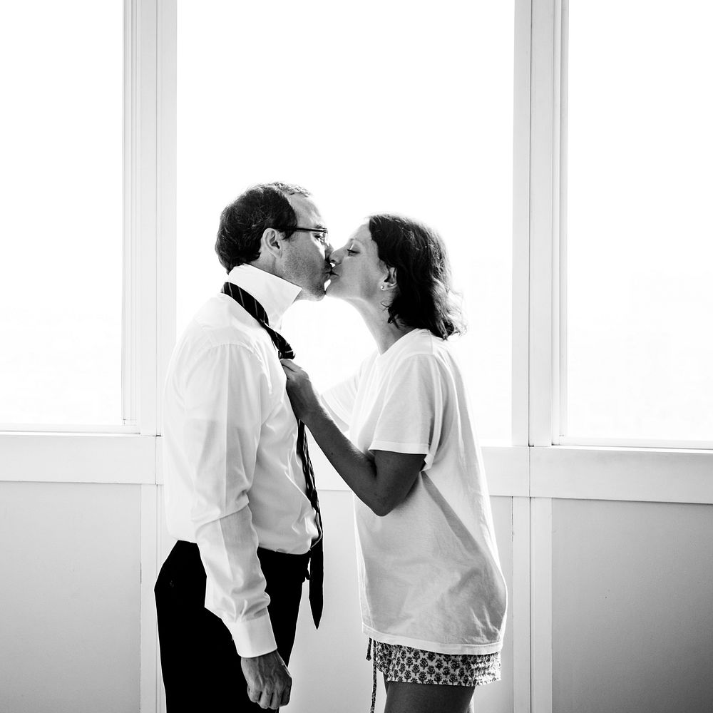 Husband Wife Kiss Romance Lifestyle