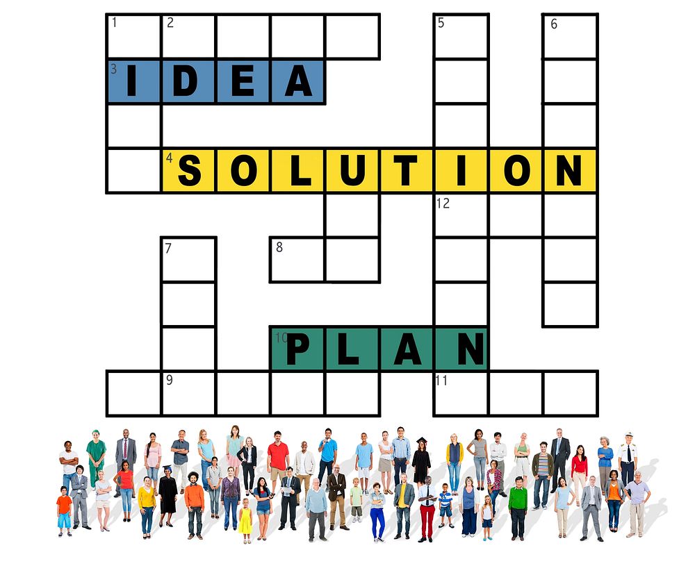 Solution Ideas Plan Solving Result Crossword Concept