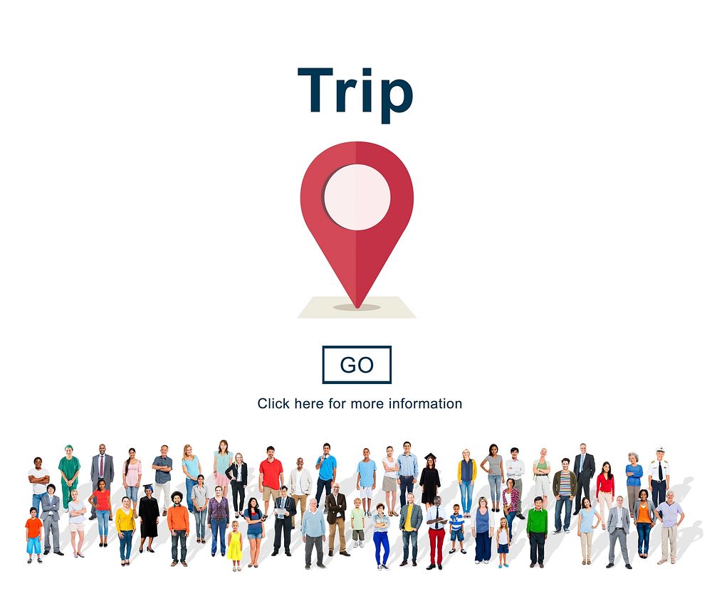 Trip Travel Destination Direction Map Concept