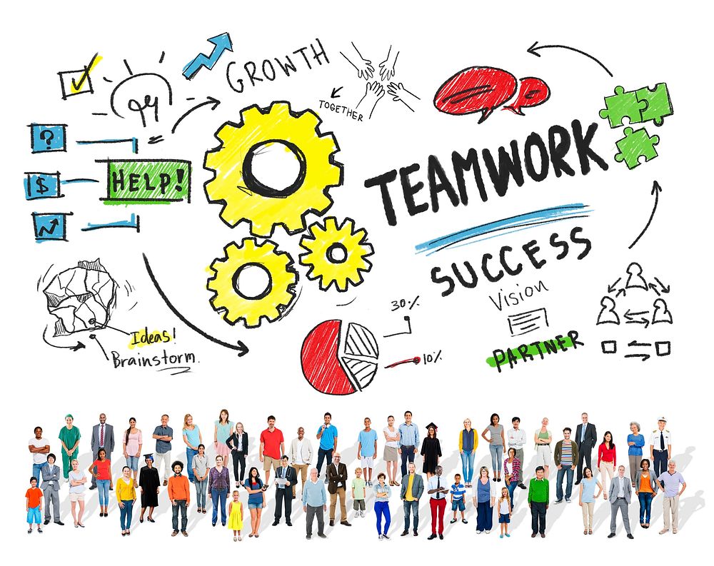 Teamwork Team Together Collaboration People Diversity Community Concept