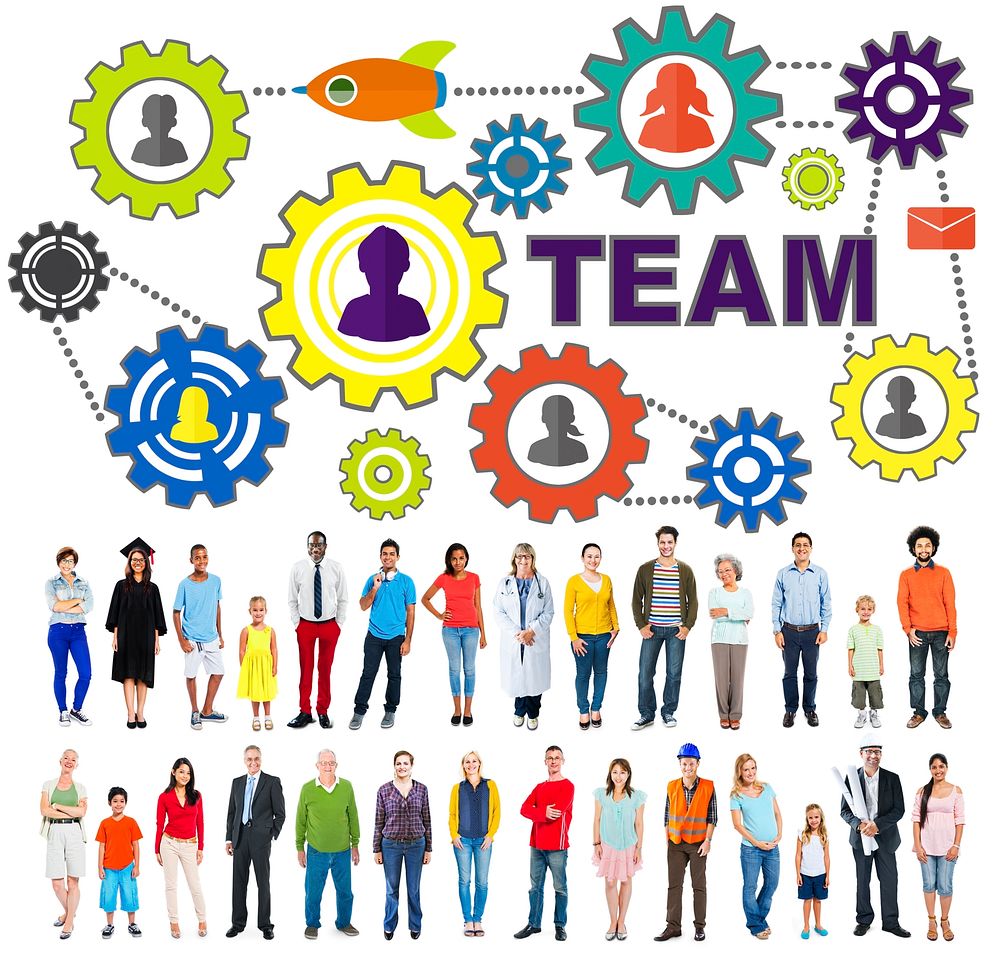 Team Functionality Industy Teamwork Connection Technology Concept