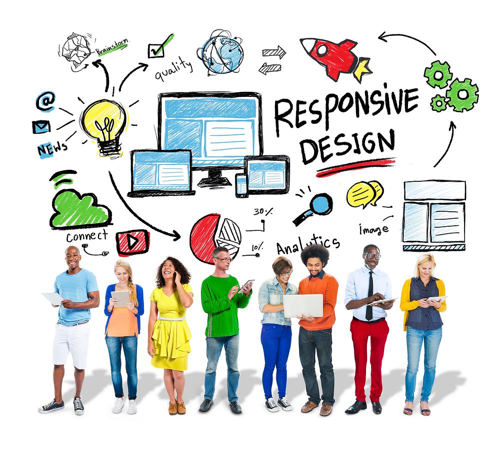 Responsive Design Internet Web Diversity People Technology Concept