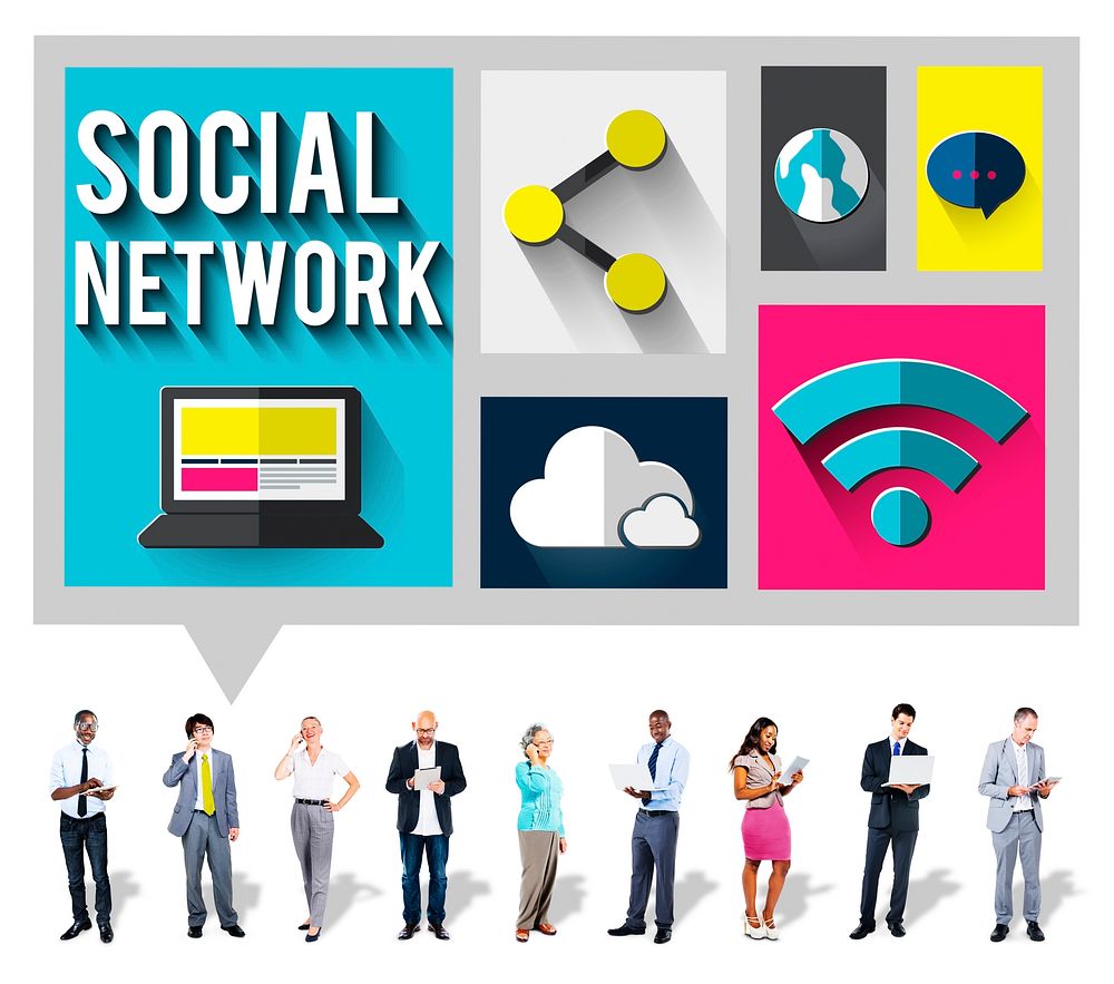 Social Network Global Communications Networking Concept