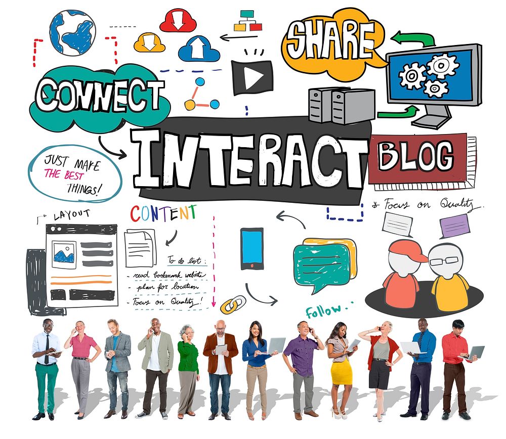 Interact Interactive Connection Interface Multimedia Concept