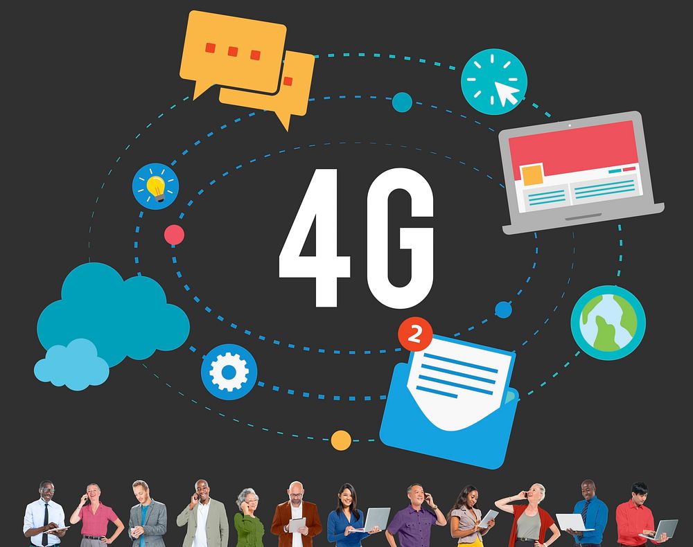 4G Telecommunication Connection Networking Mobility Concept