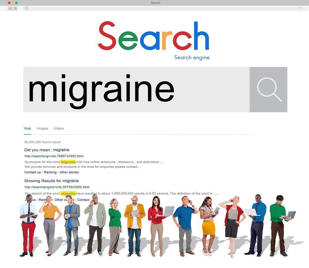 Migraine Symptoms Diagnosis Disturbed Vision Concept