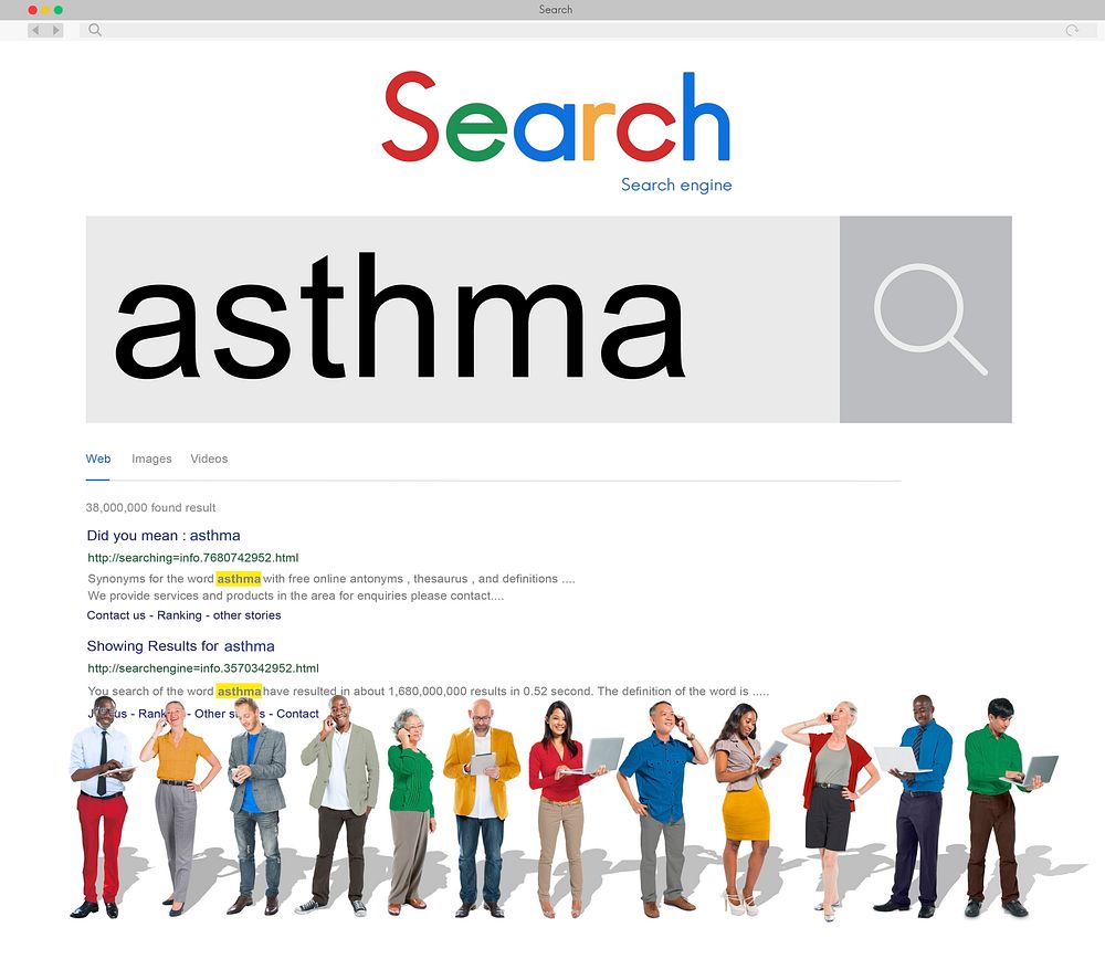 Asthma Allergy Bronchial Breathing Concept