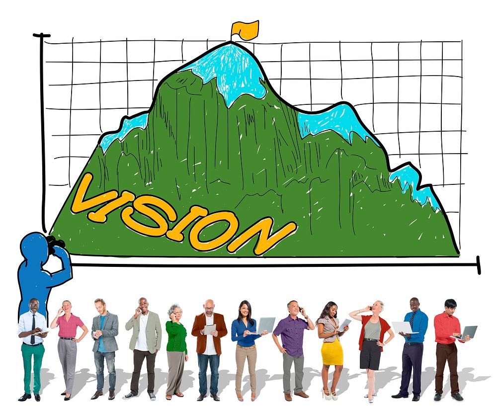 Vision Sight Goals Success Triumph Concept