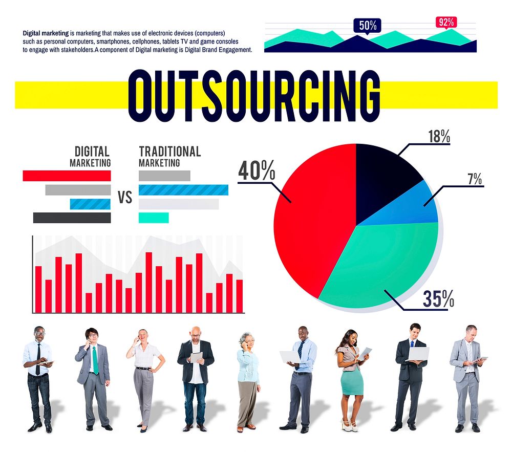Outsourcing Marketing Business Strategy Concept