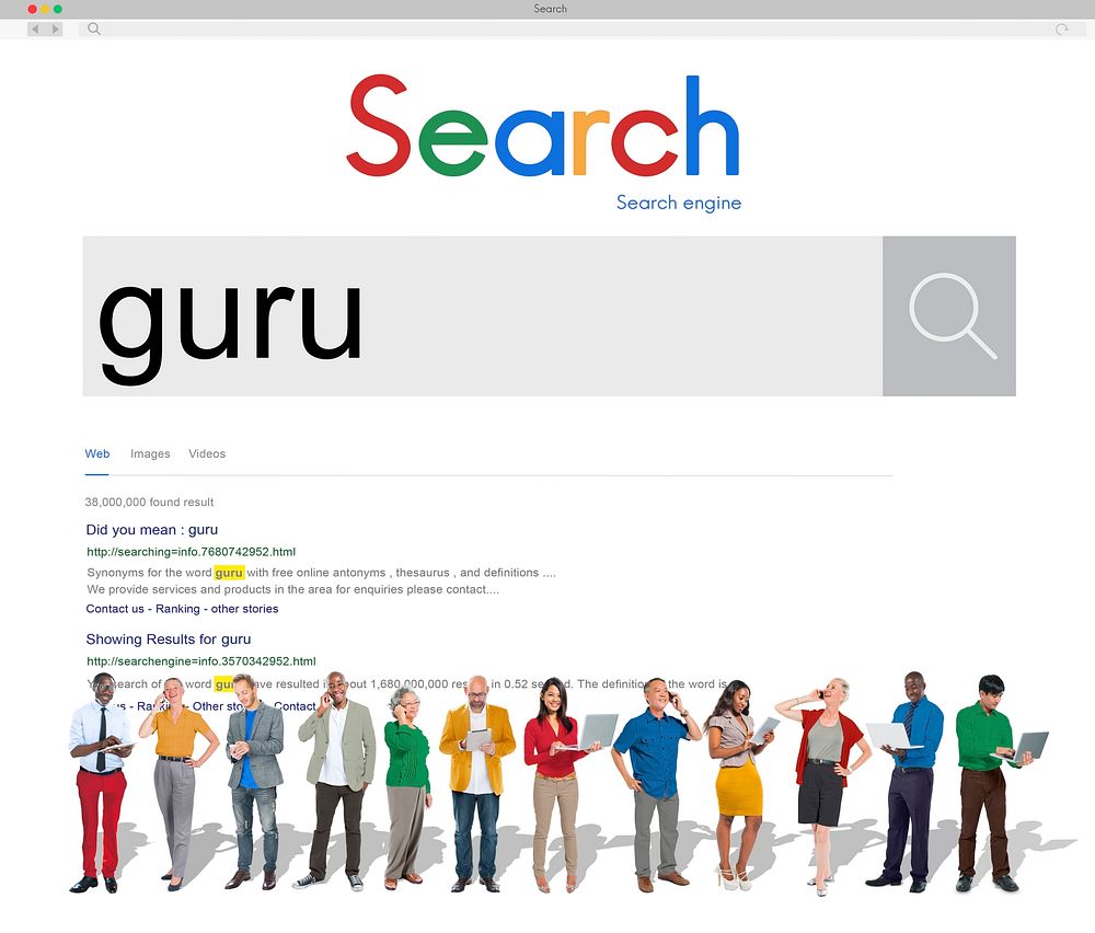 Global Search Website Browser Guru Concept